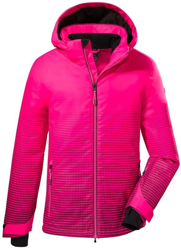 killtec meisjes Ski-jas/functionele jas met capuchon en sneeuwvanger KSW 158 GRLS SKI JCKT, neon pink, 140, 38490-000 : KILLTEC
