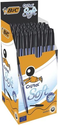 Długopis Czarny Bic Cristal Soft Pudełko 50Szt.