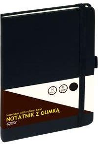 Grand Notatnik Z Gumką A5 80K. Kratka Czarny