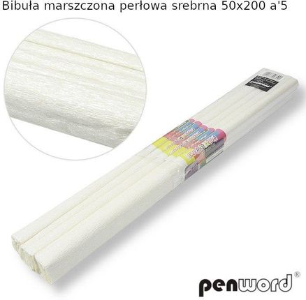 Penword Bibuła Marszczona Perłowa Srebrna 50X200A5