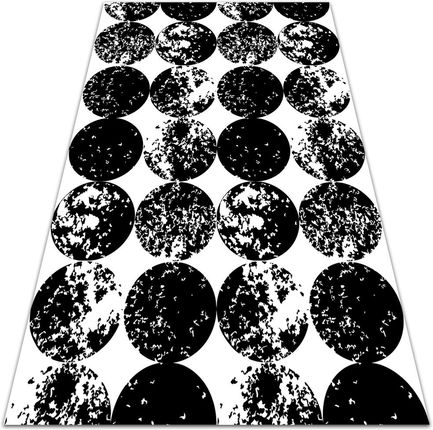 Wykładzina tarasowa zewnętrzna Czarne koła 100x150 cm
