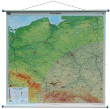 Polska Geograficzna + Administracyjna Mapa Ścienna 1:750 000