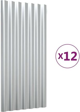 Vidaxl Panele Dachowe 12 Szt. Malowana Proszkowo Stal 80X36cm (319137)