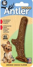 Pet Qwerks WOOD ANTLER gryzak o aromacie wędzonego sera rozmiar S - Zabawki dla psów handmade