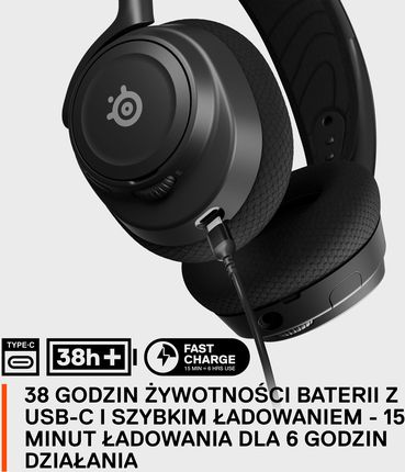 【新品】SteelSeries Arctis Nova 7 Wireless 黒 SteelSeries Arctis Nova 7 Czarne (61553) - Słuchawki