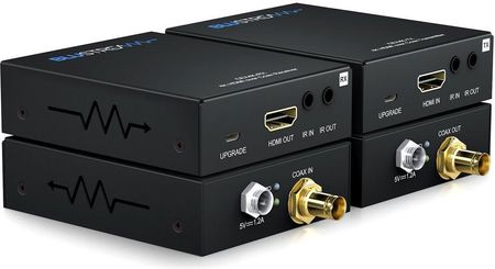 Blustream CEX4K-KIT | Przedłużacz, extender HDMI przez kabel koncentryczny/koaksjalny, 4K 60 FPS 4:4:4 do 100m