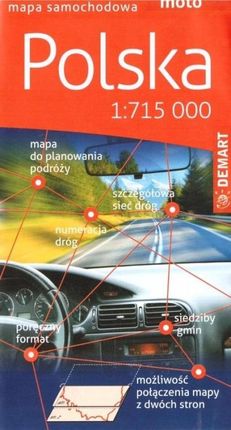 Polska - mapa samochodowa 1:715000 Demart