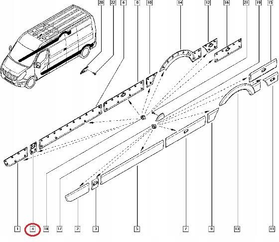 Listwa boczna Nissan Oe Listwa Drzwi Master Iii Mała Renault 768560130R Opinie i ceny na Ceneo pl