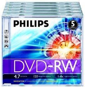 Philips 5x DVD-RW, 4.7GB/120min, 4x (DN4S4J05F/00)