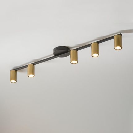 Sigma Metalowa lampa sufitowa Sky listwa do kuchni czarna złota  (33441)