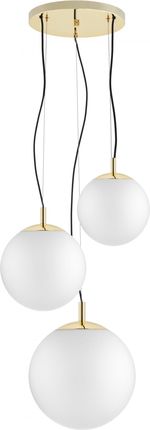 Kaspa ALUR 2 lampa wisząca 3 x 25W LED E27 złoty, klosz biały, szkło (10730305)