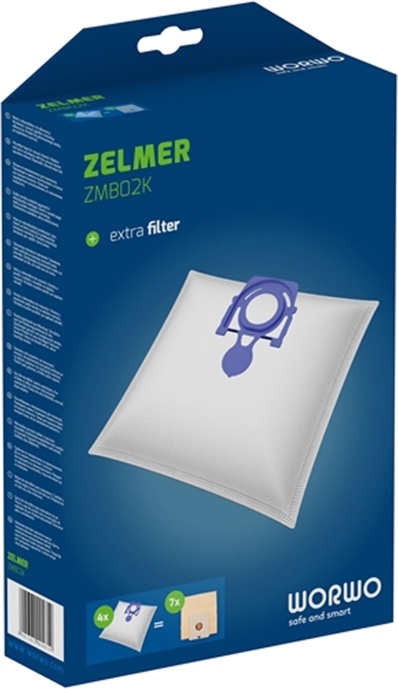 Wessper Sacchetti di carta per l'aspirapolvere per Zelmer Aquario Aquawelt Aquos Clarris Cobra Elf 2 Explorel Flip Metor 2 Odysset Roto Super Wodnik Duo Bestron Hanseatic
