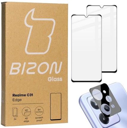 Szkło hartowane Bizon Glass Edge - 2 sztuki + ochrona na obiektyw, Realme C3141949