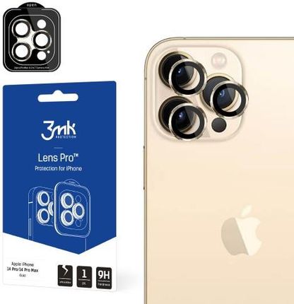 Osłona na aparat 3mk Lens Protection Pro 1 zestaw dla iPhone 14 Pro / 14 Pro Max, złota42313