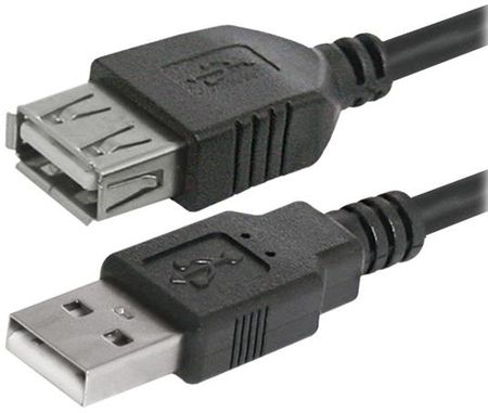 Przedłużacz USB 2.0 USB A samec  USB A F 3m czarny Logo cena za 1 szt. 253L448