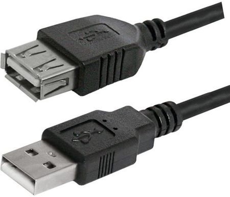 Przedłużacz USB 2.0 USB A samec  USB A F 3m czarny Logo cena za 1 szt. 253L449