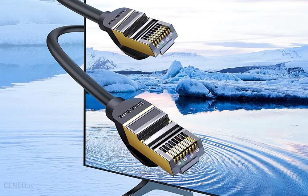 Kabel sieciowy Baseus Ethernet RJ45, 10Gbps, 1m (czarny) - Opinie i ceny na