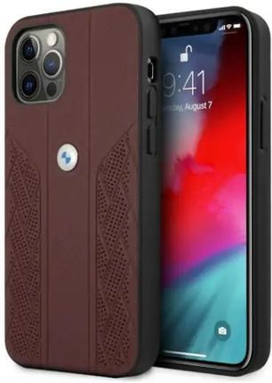 Etui BMW BMHCP12LRSPPR iPhone 12 Pro Max 6,7" czerwony/red hardcase Leather Curve Perforate (283063)
