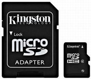 Kingston microSDHC 8GB Class 4 (SDC4/8GBER)