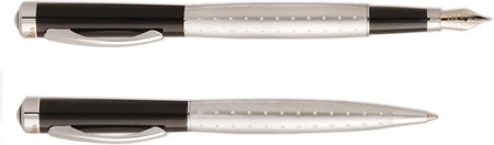 Tetis Komplet Kk471 Pióro + Długopis 0, 7Mm Biało Czarny