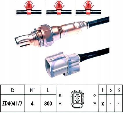 1.997.510 EPS FACET 10.7510 Sonda lambda con materiale di fissaggio