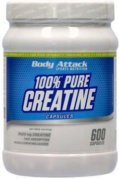 Body Attack 100% Pure Creatine 600Caps