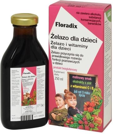 Zioło-Piast Floradix Żelazo Dla Dzieci 250ml