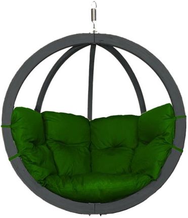 Fotel Hamakowy Drewniany, Zielony Swing Chair Single 3 Antracyt