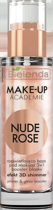 Make-Up Academie Nude Rose Rozświetlająca Baza Pod Makijaż 3W1 30G