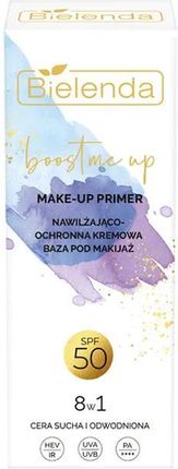 Bielenda Boost Me Up Boost Me Up Make-Up Primer Nawilżająco Ochronna Kremowa Baza Pod Makijaż 8W1 Spf50 30Ml
