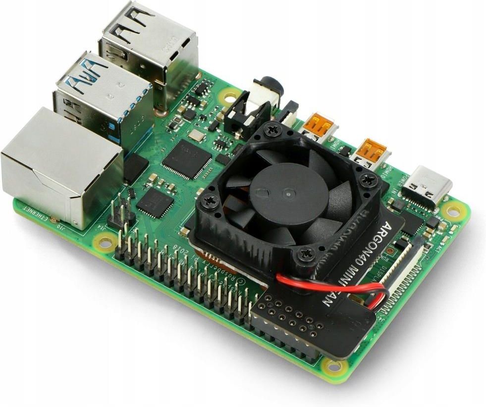 Mikrokontroler Wentylator Argon Mini Fan dla Raspberry Pi 4B (BD ...
