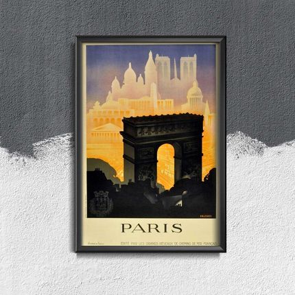 Vintageposteria Plakat Retro Do Salonu Paryż Francja Pc-W0009107