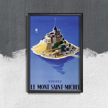Vintageposteria Plakat Vintage Do Salonu Mont Saint Michel French Pc-W0009108