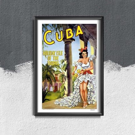 Vintageposteria Plakat Vintage Do Salonu Wakacje Na Kubie Pc-W0009146