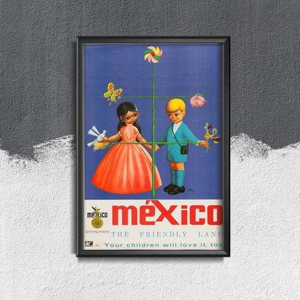 Vintageposteria Plakat Vintage Do Salonu Meksyk Ziemia Przyjazna Pc-W0009186