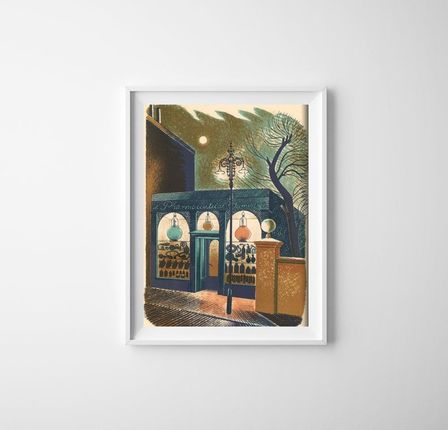 Vintageposteria Plakat Do Pokoju Eric Ravilious Apteka Na Ulicy Pc-W0008583