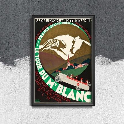 Vintageposteria Plakat Vintage Do Salonu Mount Blanc Pc-W0009244