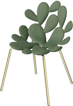Qeeboo Krzesło Designerskie Kaktus Filicudi (Set 2 Szt.) Zielono Złote 33099