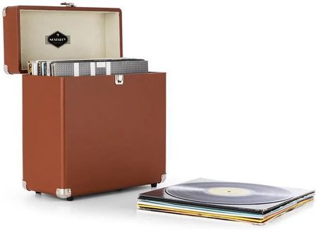 Auna Vinylbox Recordbox Walizka Na Płyty Winylowe Skóra 30 Płyt Winylowych Brązo (Tts6Vinylboxbr)