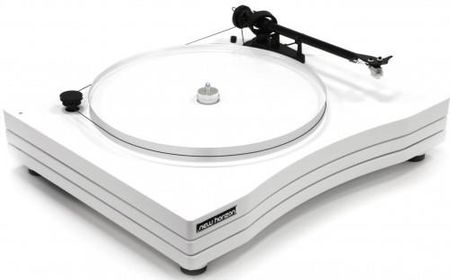 New Horizon Gramofon Analogowy Z Pokrywą - Audio 203 + At-Vm520Eb Biały