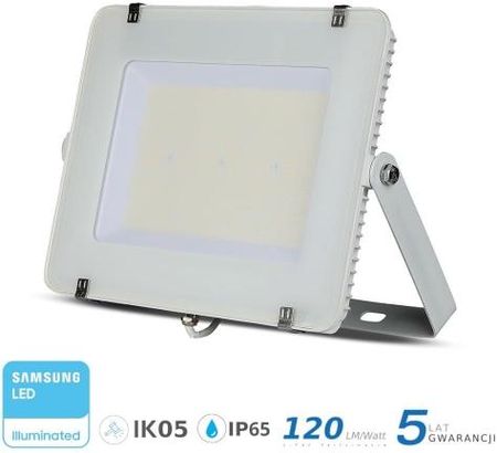 V Tac Naświetlacz Halogen Led 200W Samsung Slim Biały Vt 206 Zimny 24000Lm (VT206788)