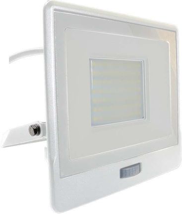 V Tac Naświetlacz Led 50W 4000Lm 4000K Ip65 Biały Z Czujnikiem Ruchu I Funkcją Cut Off Samsung Chip Vt 158S 1 W (3800157661607)