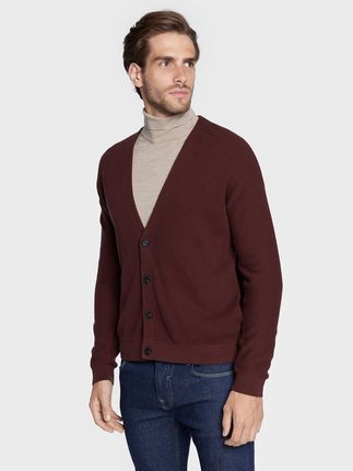 Sisley Kardigan 10C1S600A Bordowy Regular Fit
