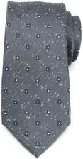 Zdjęcie Klasyczny szary krawat w kwiatki - Libiąż