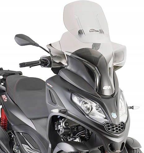 Transparentes Windschild Givi D5614ST Windschild Für Piaggio MP3 300 HPE 2019-2022 - Klare Motorrad Windschutzscheibe MP3 300 HPE Zubehör