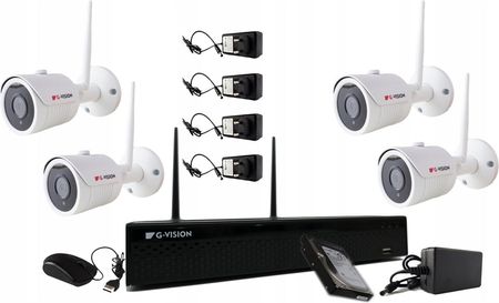 Gise Zestaw Monitoringu Wi-Fi 4 Kamery Full Hd 2Mpx Hdd