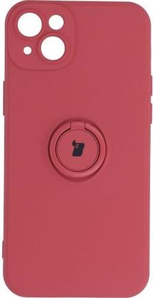 Etui Bizon Case Silicone Ring Sq iPhone 14 Max, brudny róż 42141