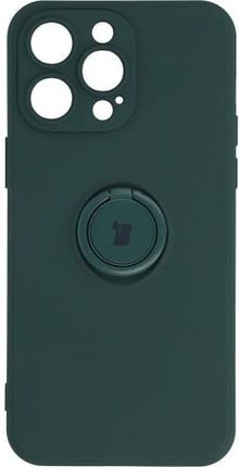 Etui Bizon Case Silicone Ring Sq iPhone 14 Pro Max, ciemnozielone 42155