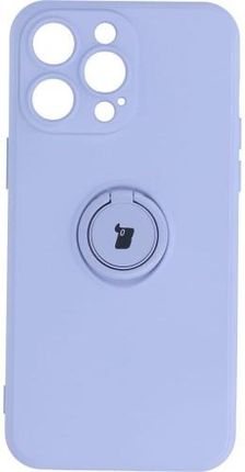 Etui Bizon Case Silicone Ring Sq iPhone 14 Pro Max, jasnofioletowe 42158