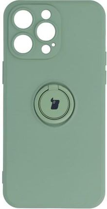 Etui Bizon Case Silicone Ring Sq iPhone 14 Pro Max, jasnozielone 42160